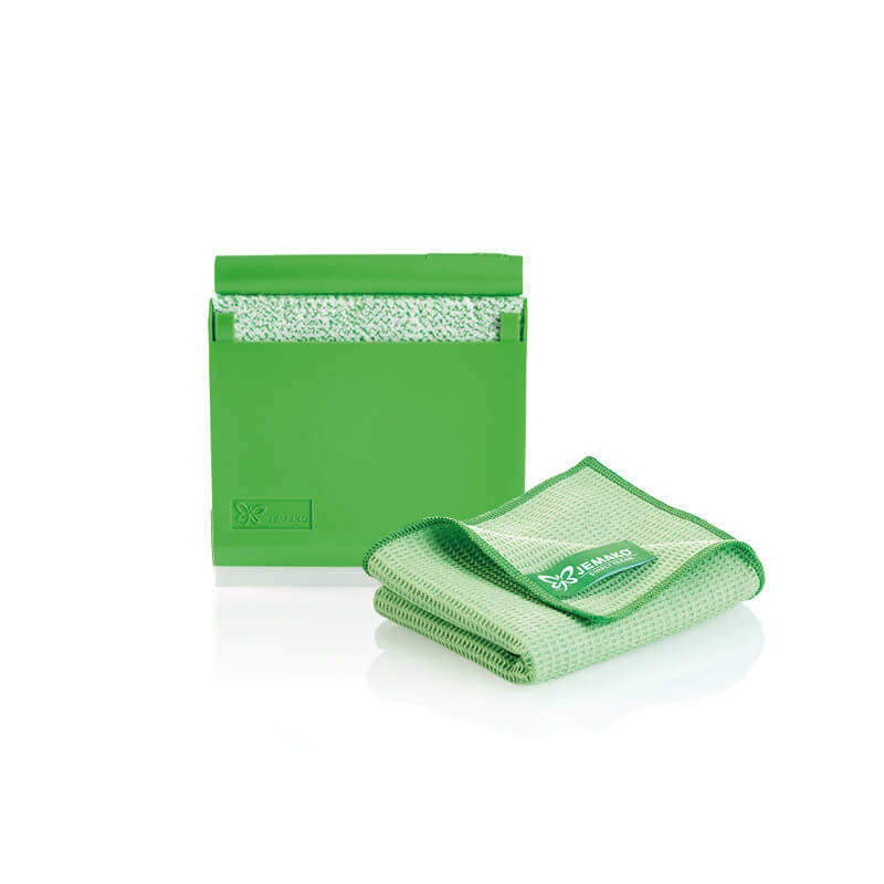 JEMAKO® Scraper mit Box u. Eiskratzerschiene, grüne Faser