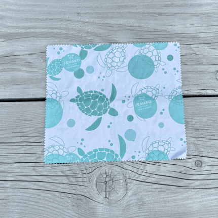 Brillentuch 17 x 20 cm mit Beutel, Design "Ocean"