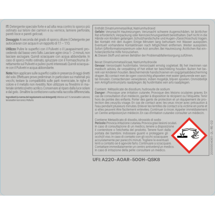 L'étiquette des substances dangereuses est affichée
