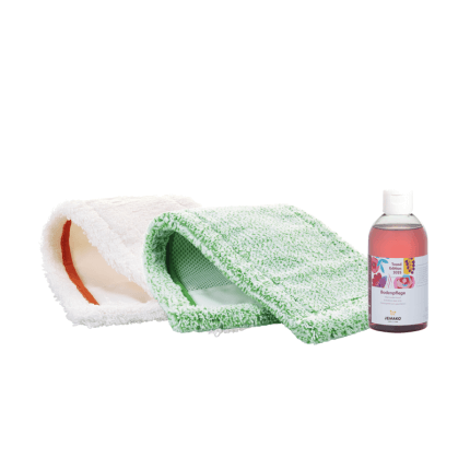 Vloervezel, 2-pack, groen laagpolig/wit