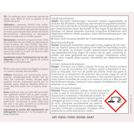 L'étiquette de danger est montrée