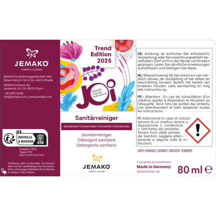JOi Sanitärreiniger Trend Edition 2025, 80 ml, 4er-Pack