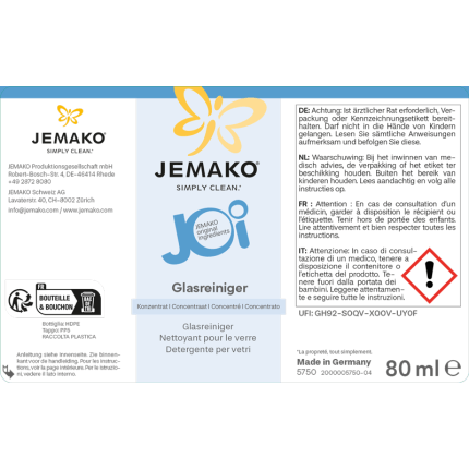 JOi Glasreiniger, 80 ml, 4er-Pack